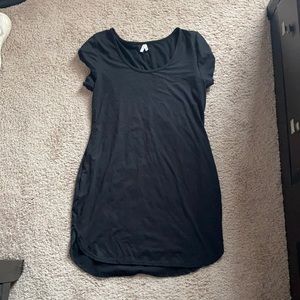soft plain black dress